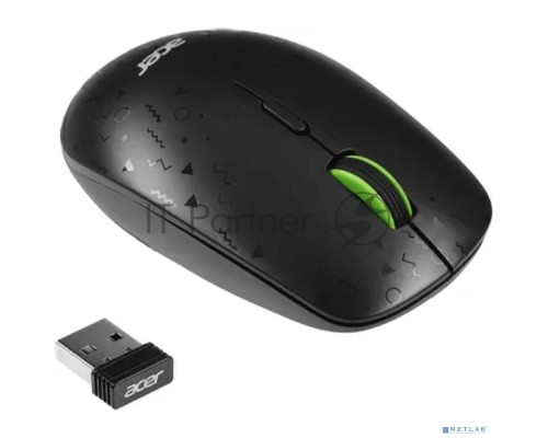 Мышь беспроводная Acer OMR307 черный, 1600 dpi, радиоканал, USB, кнопки - 4