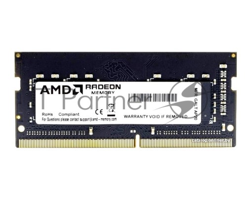 Оперативная память AMD 32GB DDR4 3200 SO DIMM R9 Gamer Series Gaming Memory R9432G3206S2S-UO Non-ECC, CL16 R9432G3206S2S-UO 1.2V, Bulk/Tray