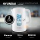Чайник электрический Hyundai HYK-P3501 2.5л. 2200Вт белый (корпус: пластик)