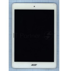 Модуль (матрица + тачскрин) для Acer Iconia A1-830 белый с рамкой