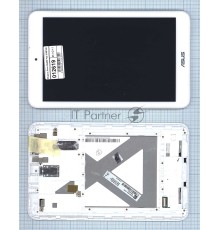 Модуль (матрица + тачскрин) для Asus MeMO Pad 8 (ME180A) белый с рамкой