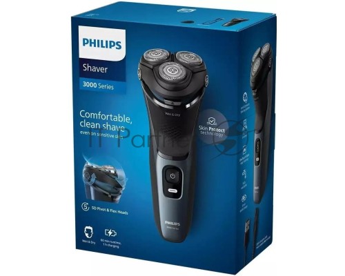 Электробритва Philips S3144/00 черный/синий
