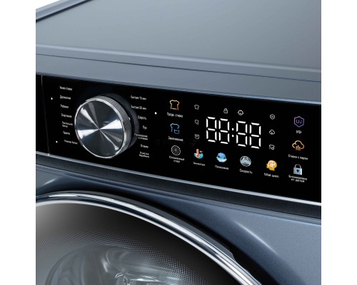 Стиральная машина Бирюса WM-SC914/15 W перламутровый синий, загрузка фронтальная 9 кг, 1400 об/мин, класс А+++