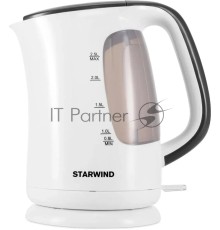 Чайник электрический Starwind SKG3025 2.5л. 2200Вт белый/серый (корпус: пластик)
