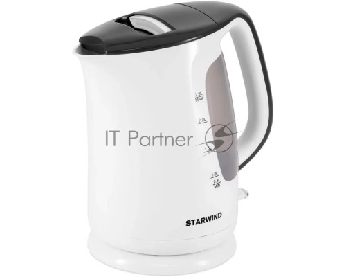 Чайник электрический Starwind SKG3025 2.5л. 2200Вт белый/серый (корпус: пластик)