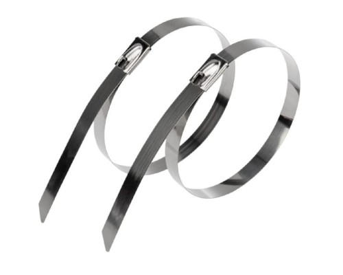 [Стяжки, крепежные материалы, маркеры] Rexant (07-0118-10) Стяжка кабельная стальная (304) 100x4,6мм (10 шт/уп)