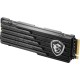 Твердотельный накопитель M.2 2280 2TB MSI SPATIUM M480 Pro PLAY Client SSD PCIe Gen4x4 with NVMe, 7400/7000, IOPS 1000/1000K, MTBF 1.6M, 3D NAND, 2GB, 1400TBW, 0,38DWPD, Heatsink, RTL