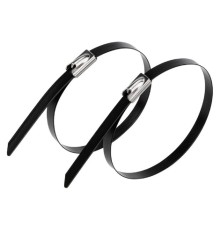 Rexant (07-0158-5) Стяжка кабельная стальная (304) с полимерным покрытием 152x4,6мм (50 шт/уп)