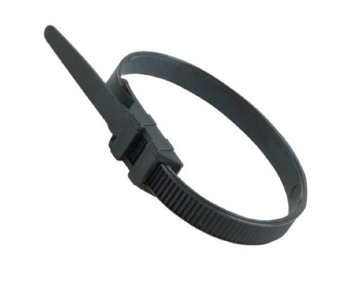 [Стяжки, крепежные материалы, маркеры] Rexant (07-0269) Стяжка нейлоновая для СИП с горизонтальным замком 260x9,0мм, черная (100 шт/уп)