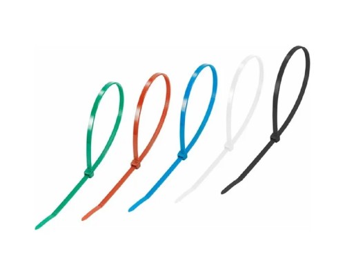 [Стяжки, крепежные материалы, маркеры] Rexant (07-0308-25) Стяжка кабельная нейлоновая 300x4,8мм, набор 5 цветов (25 шт/уп)