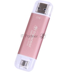 Накопитель SSD Transcend USB-C 1TB TS1TESD310P розовый USB-A