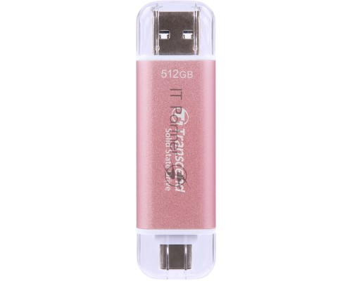Накопитель SSD Transcend USB-C 512GB TS512GESD310P розовый USB-A