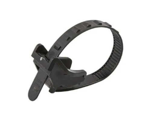 [Стяжки, крепежные материалы, маркеры] Rexant (07-2160) Подвес для крепления кабеля к тросу 160х12 мм, черный (100 шт/уп)