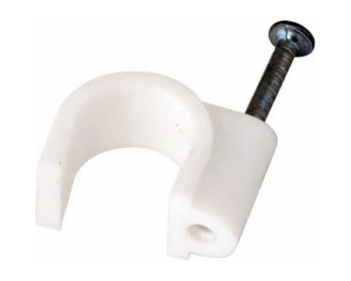 [Стяжки, крепежные материалы, маркеры] Rexant (07-4012) Крепеж кабеля круглый 12мм, белый (50 шт/уп)