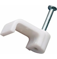 Rexant (07-4205) Крепеж кабеля плоский 5х2 мм, белый (50 шт/уп)