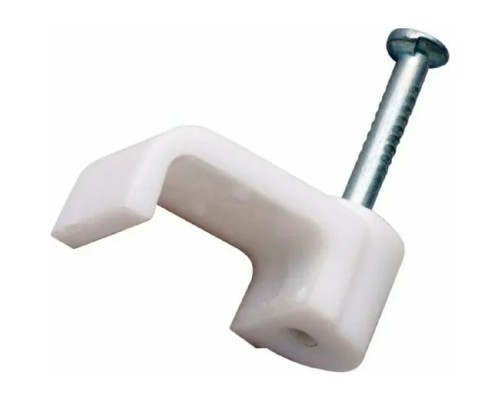 [Стяжки, крепежные материалы, маркеры] Rexant (07-4205) Крепеж кабеля плоский 5х2 мм, белый (50 шт/уп)