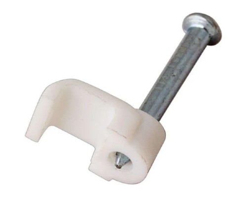 [Стяжки, крепежные материалы, маркеры] Rexant (07-4212) Крепеж кабеля плоский 12х6 мм, белый (50 шт/уп)