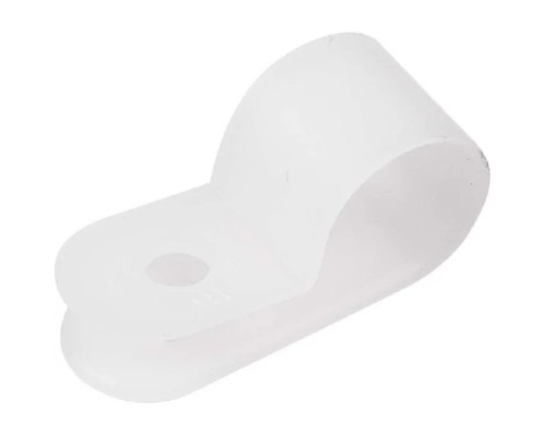 [Стяжки, крепежные материалы, маркеры] Rexant (07-4409) Скоба под винт 9мм, белая (50 шт/уп)