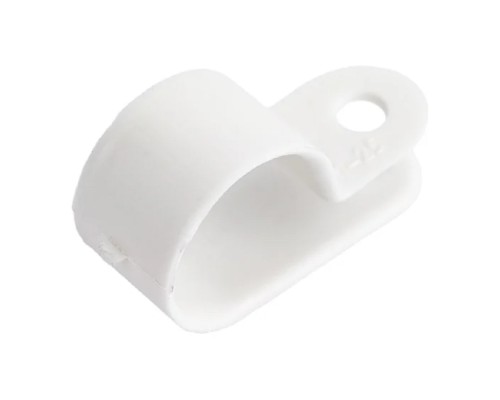 [Стяжки, крепежные материалы, маркеры] Rexant (07-4416) Скоба под винт 16мм, белая (50 шт/уп)
