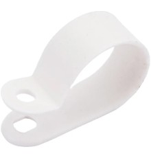 Rexant (07-4420) Скоба под винт 20мм, белая (50 шт/уп)