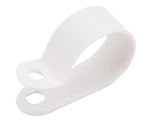 [Стяжки, крепежные материалы, маркеры] Rexant (07-4420) Скоба под винт 20мм, белая (50 шт/уп)