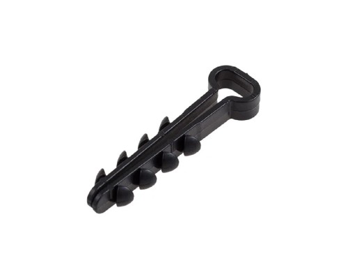 [Стяжки, крепежные материалы, маркеры] Rexant (07-4609) Дюбель-хомут 5-8мм, прямоугольный, черный (100 шт/уп)