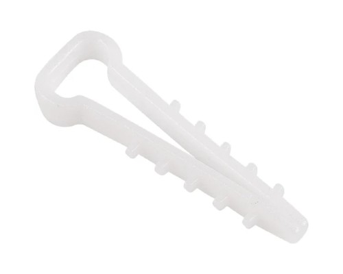 [Стяжки, крепежные материалы, маркеры] Rexant (07-4612) Дюбель-хомут 6-12мм, прямоугольный, белый (100 шт/уп)