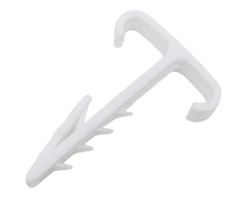 [Стяжки, крепежные материалы, маркеры] Rexant (07-4615) Дюбель-хомут Т-образный для двух кабелей 2х12мм, белый (100 шт/уп)
