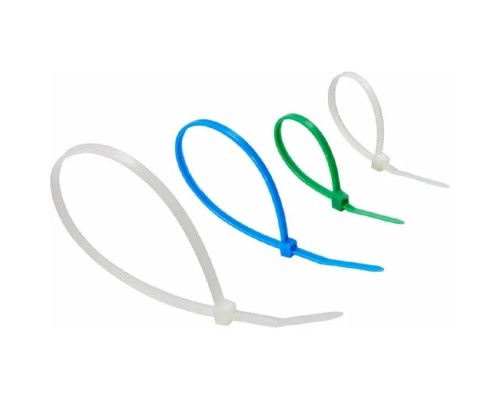 [Стяжки, крепежные материалы, маркеры] Rexant (07-7201) Набор стяжек нейлоновых 100, 150, 200 мм, цветные, НХ-1, тубус 200 шт.