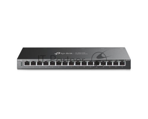 Настольный коммутатор TP-Link TL-SG116P с 16 гигабитными портами PoE+