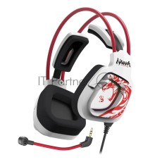 Наушники с микрофоном A4Tech Bloody G575 Naraka белый/красный 2м мониторные USB оголовье (G575 NARAKA)