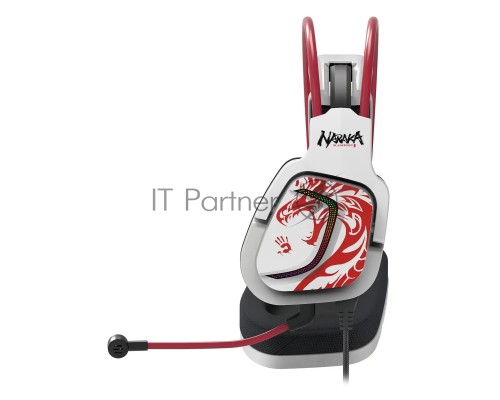 Наушники с микрофоном A4Tech Bloody G575 Naraka белый/красный 2м мониторные USB оголовье (G575 NARAKA)