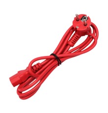 Кабель питания Cablexpert (RU) Schuko-C13, 3x0.75мм2, 10A, с заземлением, медь, 1.8м, красн,пак (PC-186-VDE-R-1.8M)