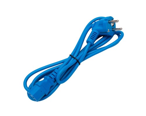 [кабели] Кабель питания Cablexpert (RU) Schuko-C13, 3x0.75мм2, 10A, с заземлением, медь, 1.8м, синий,пак (PC-186-VDE-B-1.8M)