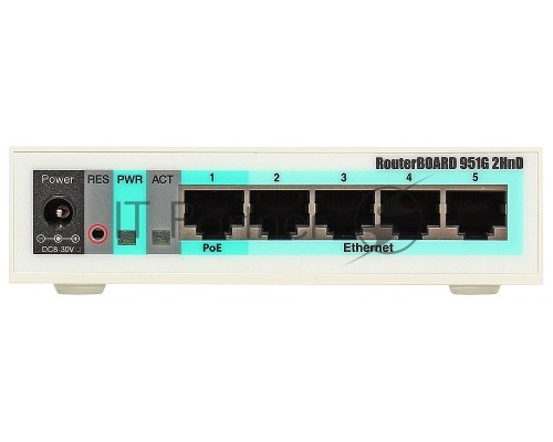 Роутер беспроводной MikroTik RB951G-2HND N300 10/100/1000BASE-TX белый