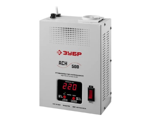 [Пила] Стабилизатор напряжения Зубр АСН 500,  серый [59381-0.5]