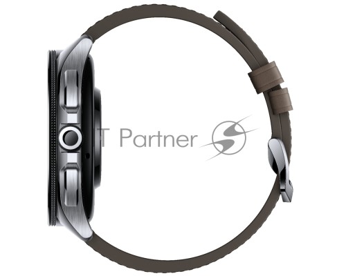 Часы наручные Xiaomi Смарт-часы Xiaomi Watch 2 Pro - Bluetooth® Silver Case with Brown Leather Strap M2234W1 (BHR7216GL)