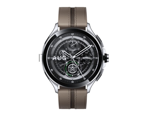 Часы наручные Xiaomi Смарт-часы Xiaomi Watch 2 Pro - Bluetooth® Silver Case with Brown Leather Strap M2234W1 (BHR7216GL)