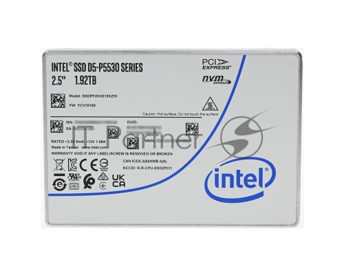 Накопитель SSD INTEL PCIE 1.92TB TLC D5-P5530 SSDPF2KX019XZN1
