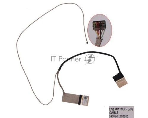 Шлейф матрицы для ноутбука Asus X751 X751L F751 40-pin без тачскрина