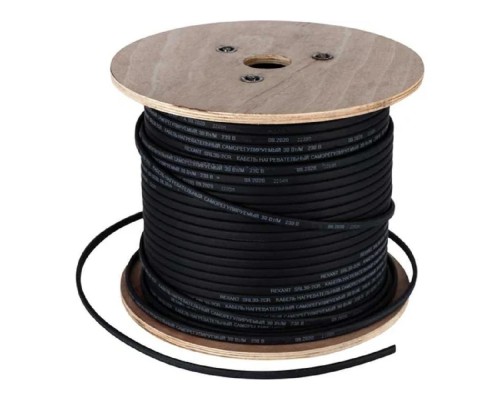 [Rexant Обогрев труб] PROconnect (51-0629-4) Кабель греющий саморегулирующийся 30КНС 2ЛП-ЭЛ-65/85, экранированный 30Вт/м, 0,5мм2/30м, 200м