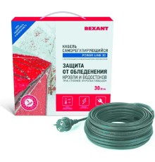 Rexant (51-0660) Кабель греющий саморегулирующийся на трубу (для обогрева труб, водостоков и кровли) POWER Line 30SRL-2CR (25м/750Вт)