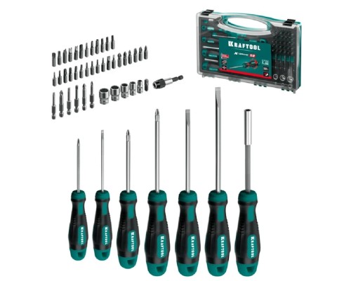 [Наборы] KRAFTOOL  X-Drive 50, 50 предм., набор отверток и насадок   [25815]