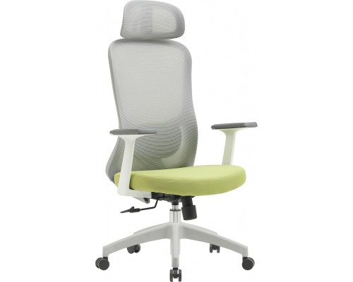 [Игровые кресла] Кресло Cactus CS-GMC515-GYGN серый сиденье салатовый пластик серый