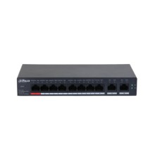 DAHUA DH-CS4010-8ET-110 8-портовый PoE коммутатор с функцией облачного управления, 8xRJ45 100Mb, 2xRJ45 1Gb uplink, суммарно 110Вт