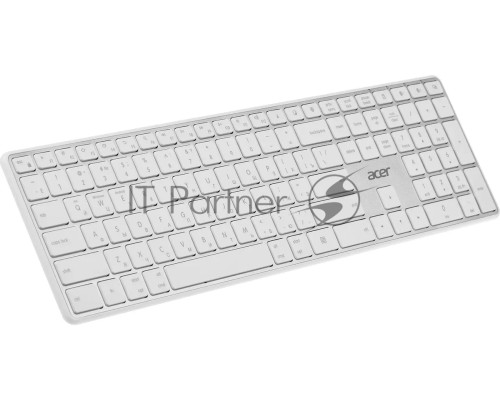 Клавиатура Acer OKR301 белый/серебристый USB беспроводная BT/Radio slim Multimedia (ZL.KBDEE.015)