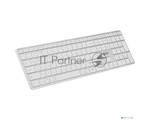Клавиатура Acer OKR301 белый/серебристый USB беспроводная BT/Radio slim Multimedia (ZL.KBDEE.015)