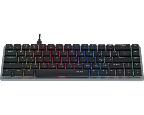 Клавиатура Acer OKW302 механическая серебристый USB for gamer LED (ZL.KBDCC.01C)