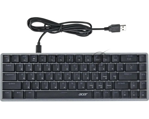 Клавиатура Acer OKW302 механическая серебристый USB for gamer LED (ZL.KBDCC.01C)