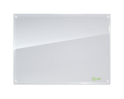 [Демонстрационная доска] Cactus доска стеклянная CS-GBD-120X150-WT-TM Сквозное крепление стеклянная белый 120x150 стекло
